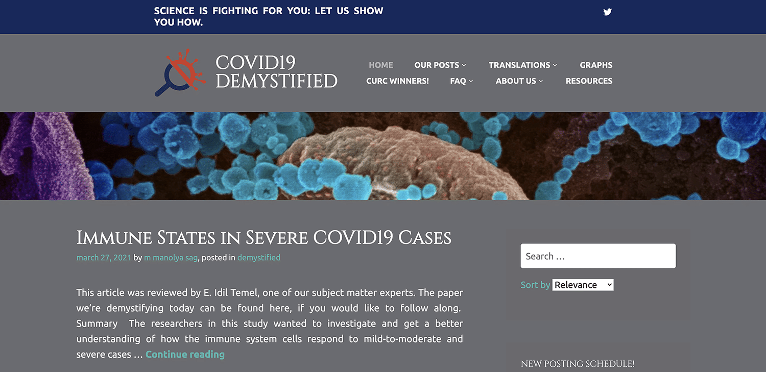 covid demystified homepage
